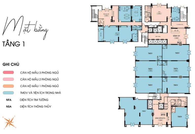 Mặt bằng căn hộ Ava Center Thuận An Bình Dương