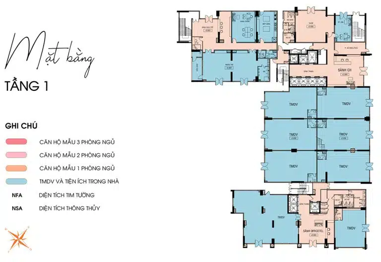 Mặt bằng căn hộ Ava Center Thuận An Bình Dương